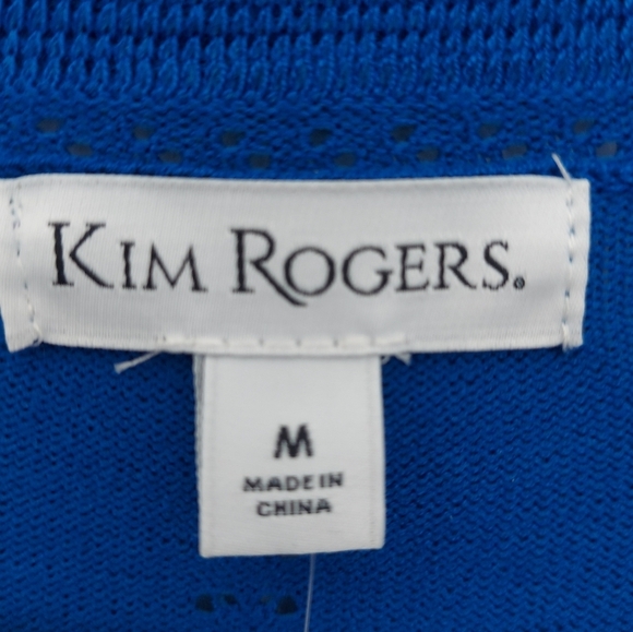 Kim Rogers Blue Open Front Cardigan Medium NWT - Picture 2 of 7